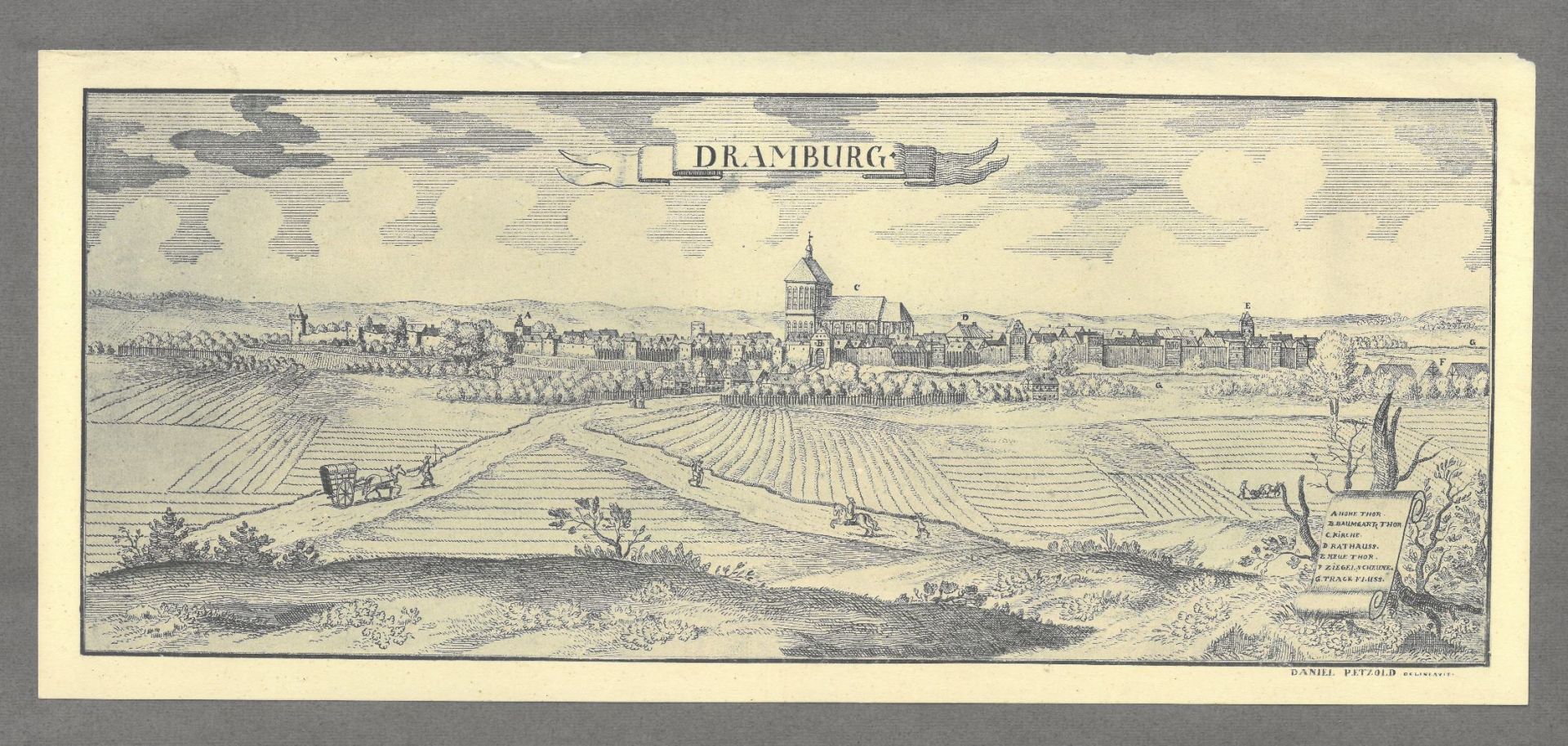 panorama Drawska wykonanej w&nbsp;XVIII wieku