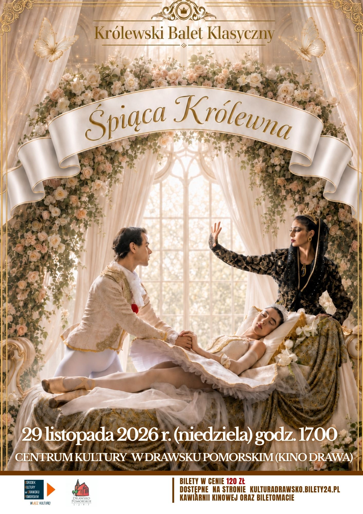 plakat promujący wydarzenie "Śpiąca Kr&oacute;lewna" 